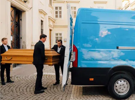 Firmenauto Bestattung Himmelblau